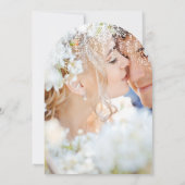 Minze dein Foto Confetti Moderne Typografie Einladung (Rückseite)