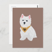 Minze der Niedliche West Highland Terrier Dog Postkarte (Vorne/Hinten)