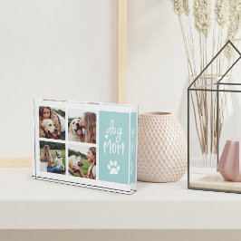 Minze | Dog Mama Pawprint Collage Foto Block