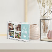 Minze | Dog Mama Pawprint Collage Foto Block