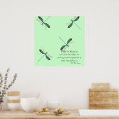 Minze Dragonflies, was hinter uns liegt Poster (Küche)