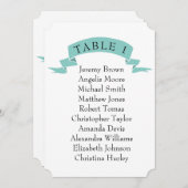 Minze einfache Hochzeitssitzkarte. Einladung (Vorne/Hinten)