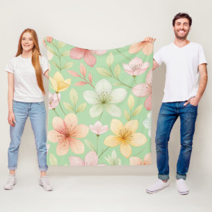 Minze Floral Fleece-Decke Fleecedecke
