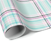 Minze Frost Karierte Wrapping Paper Roll Geschenkpapier (Rolleneckpunkt)
