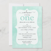 Minze & Gelbe Rustikale Hütte Custom Age Geburtsta Einladung (Vorderseite)