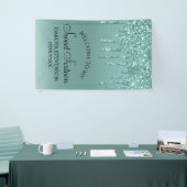 Minze-Glitzer | Aqua Aquamarin 16 . Geburtstag Banner (Messeveranstaltung)