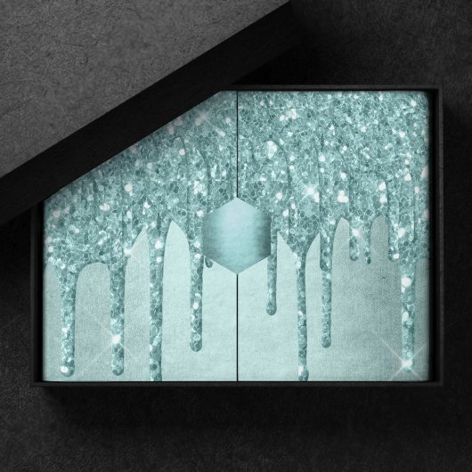 Minze-Glitzer | Aqua Aquamarin Melting Pour Seidenpapier