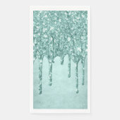 Minze-Glitzer | Aqua Aquamarin Pour Quinceanera Serviette (Vorderseite)