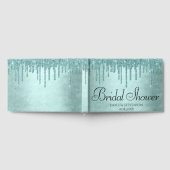 Minze-Glitzer | Aquamarine Schmelzerdusche Gästebuch (Voll)