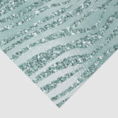 Minze Glitzer Glitzy Sparkle Zebra Print Seidenpapier (Ausschnitt)