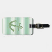 Minze Glitzer Nautical Anchor Gepäckanhänger (Vorderseite horizontal)