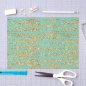 Minze Gold Imitate Glitzer Streifen Seidenpapier (Handwerk)