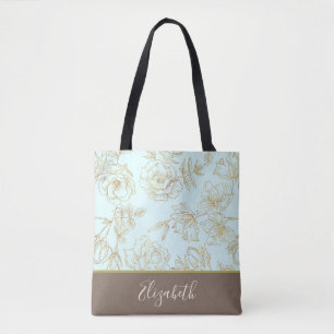 Minze Gold Rose Monogramm Tasche