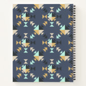 Minze, Gold und geometrische Formen Personalisiert Notizblock (Rückseite)