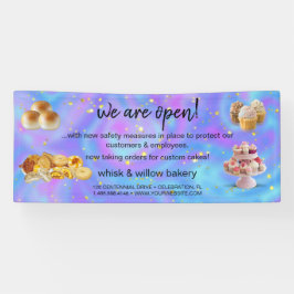 Minze & Gold Whisk Bakery Business Wiedereröffnung Banner