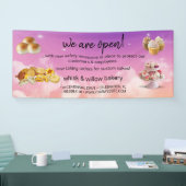 Minze & Gold Whisk Bakery Business Wiedereröffnung Banner (Messe)