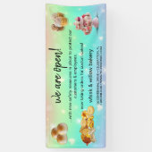 Minze & Gold Whisk Bakery Business Wiedereröffnung Banner (Vertikal)