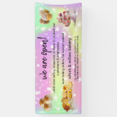 Minze & Gold Whisk Bakery Business Wiedereröffnung Banner (Vertikal)