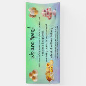 Minze & Gold Whisk Bakery Business Wiedereröffnung Banner (Vertikal)