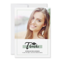 Minze Green Abschluss Danke Foto Card