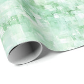 Minze Green Abstrakt Geschenkpapier (Rolleneckpunkt)