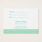 Minze Green & Aquamarin Tribal Ikat | Geschenkguts (Rückseite)