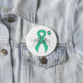 Minze Green Awareness Ribbon mit Schmetterling Button (Beispiel)