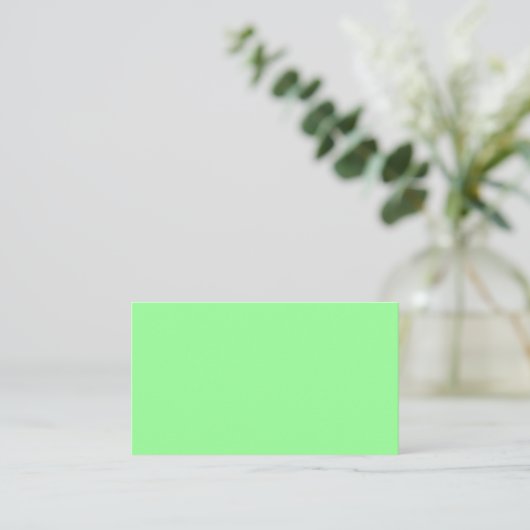 Minze Green Business Card Visitenkarte (Stehend Vorderseite)