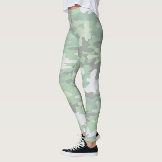 Minze Green Camouflage Leggings (Links)