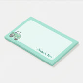 Minze Green Cartoon Car Post-it Klebezettel (angewinkelt)