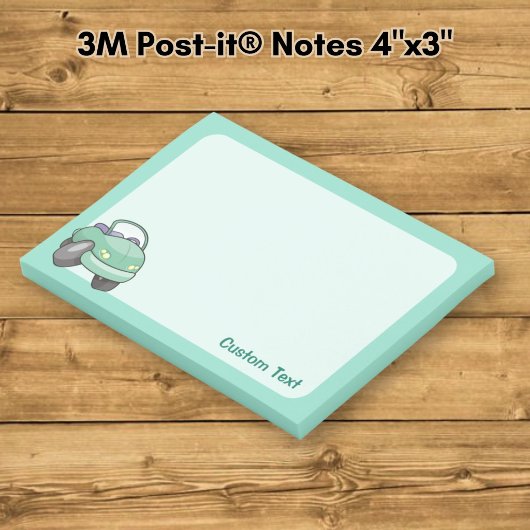 Minze Green Cartoon Car Post-it Klebezettel