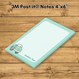 Minze Green Cartoon Car Post-it Klebezettel