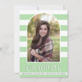 Minze green Class of 2023 arch Foto Abschluss Ankündigung (Vorderseite)