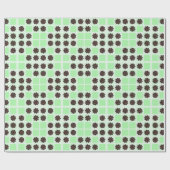 Minze Green Cream Chocolate Chip Quilt Muster Geschenkpapier (Flach)