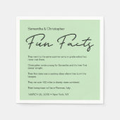 Minze Green Custom Spaß Fakt Personalisiert Serviette (Vorderseite)