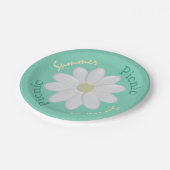 Minze Green Daisy Summer Picnic Custom Paper Telle Pappteller (Schrägansicht)