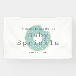 Minze Green Donut Baby Sprinkle / Duschbanner Banner