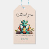 Minze Green Dragon Vielen Dank Celebration Gift Ta Geschenkanhänger (Rückseite)