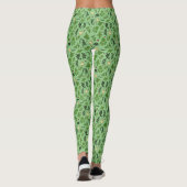 Minze Green Garden Herb Muster Leggings (Rückseite)