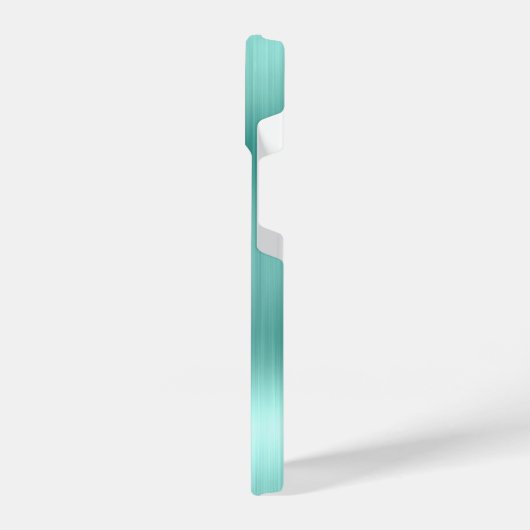 Minze Green Glitzer Personalisiert iPhone Hülle (Linke Seite)