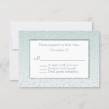 Minze Green Glitzer und Shine Wedding RSVP Card