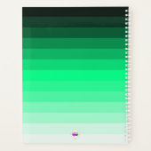 Minze Green Gradient Day Planner Planer (Rückseite)