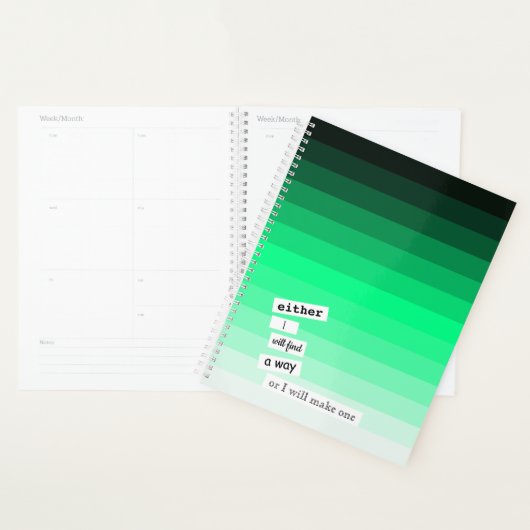 Minze Green Gradient Day Planner Planer (Anzeige)