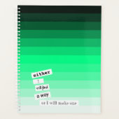 Minze Green Gradient Day Planner Planer (Vorderseite)