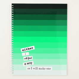 Minze Green Gradient Day Planner Planer