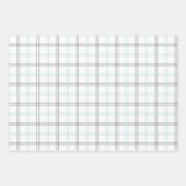 Minze Green & Gray Gingham Wrapping Paper Sheets Geschenkpapier Set (Vorderseite 2)