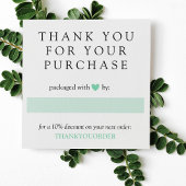 Minze Green Heart Vielen Dank für die Bestellung S