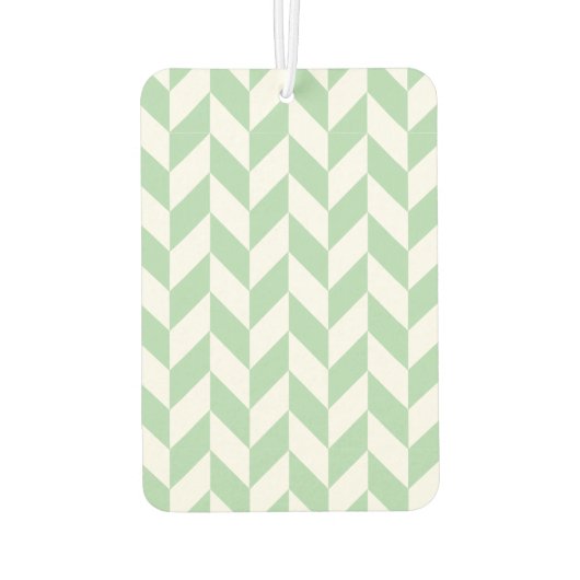 Minze Green Herringbone-Muster Autolufterfrischer (Rückseite)