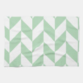 Minze Green Herringbone-Muster Geschirrtuch (Horizontal)