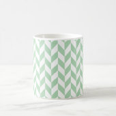 Minze Green Herringbone-Muster Kaffeetasse (Mittel)